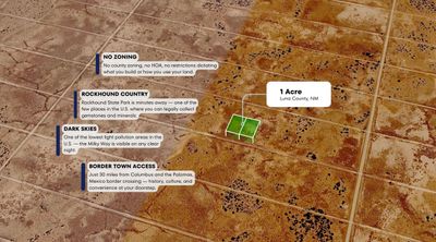 1 acre Luna County New Mexico - Florida Mountain Views to the West- Camp RV Build Mobiles Ok