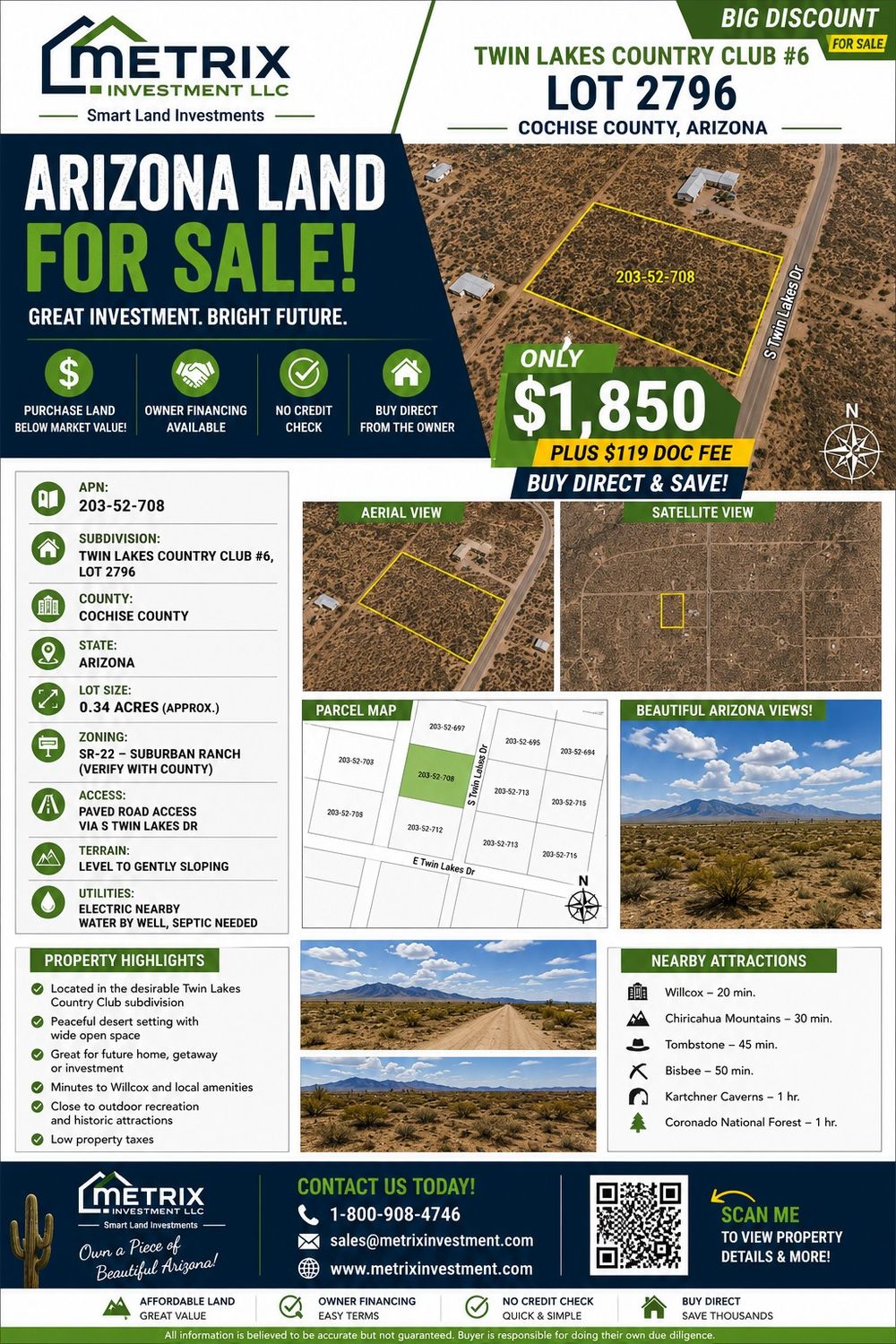 0.34ac Lot in Cochise County AZ