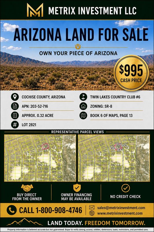0.32ac Lot in Cochise County AZ
