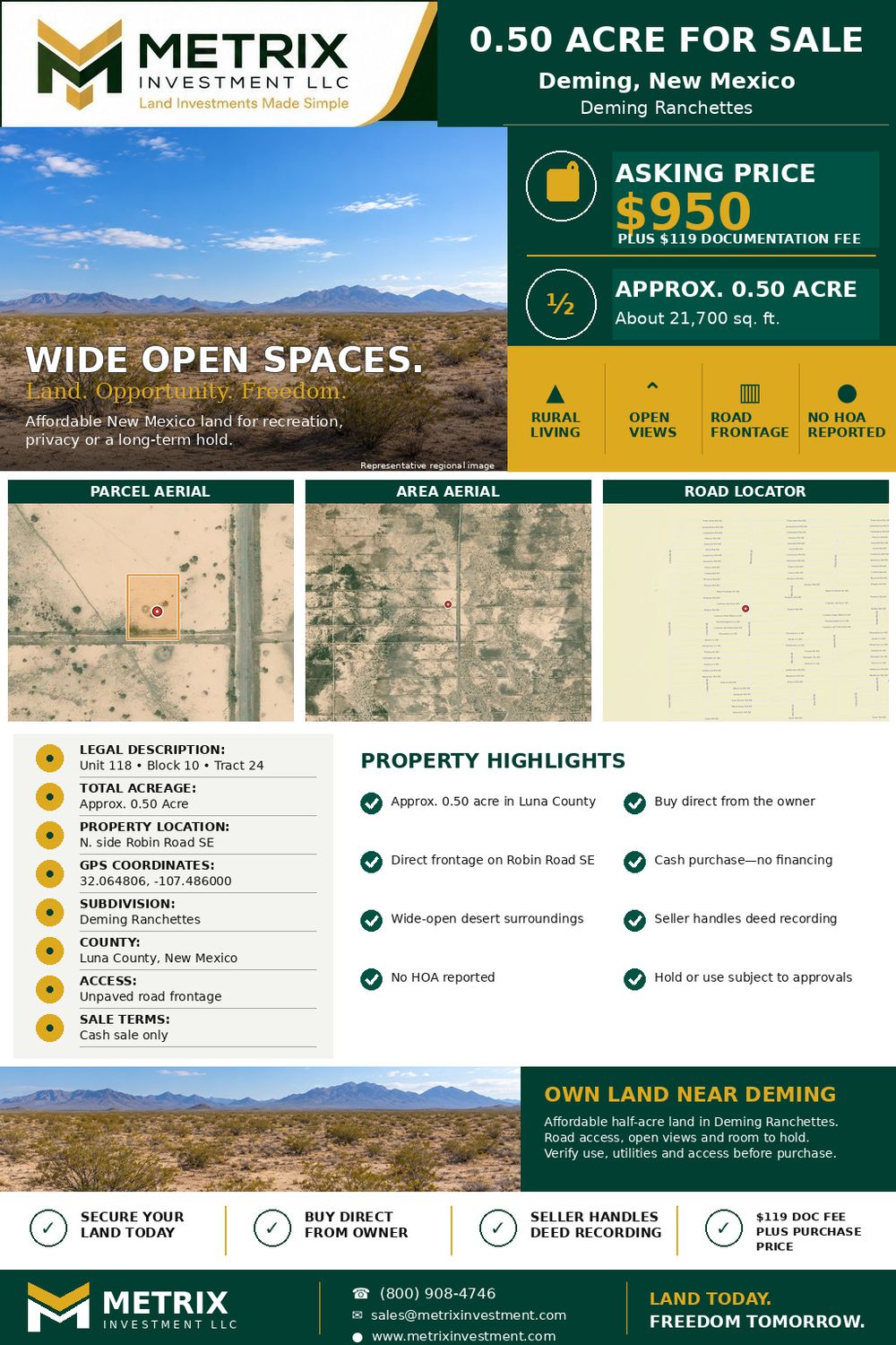 0.5 acre Luna County New Mexico