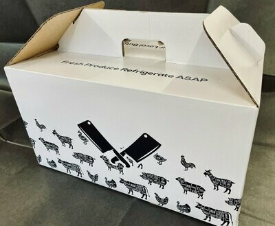 High-Quality Large MEAT-BOX (with handles -packed 10)