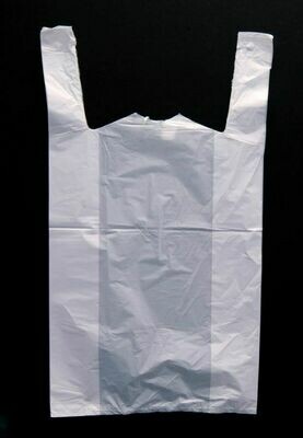 White Vest Carrier Bags - Strong (100)