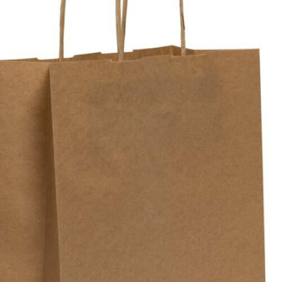 Kraft Paper SOS Carrier Bags with Rope Handle (300) S2