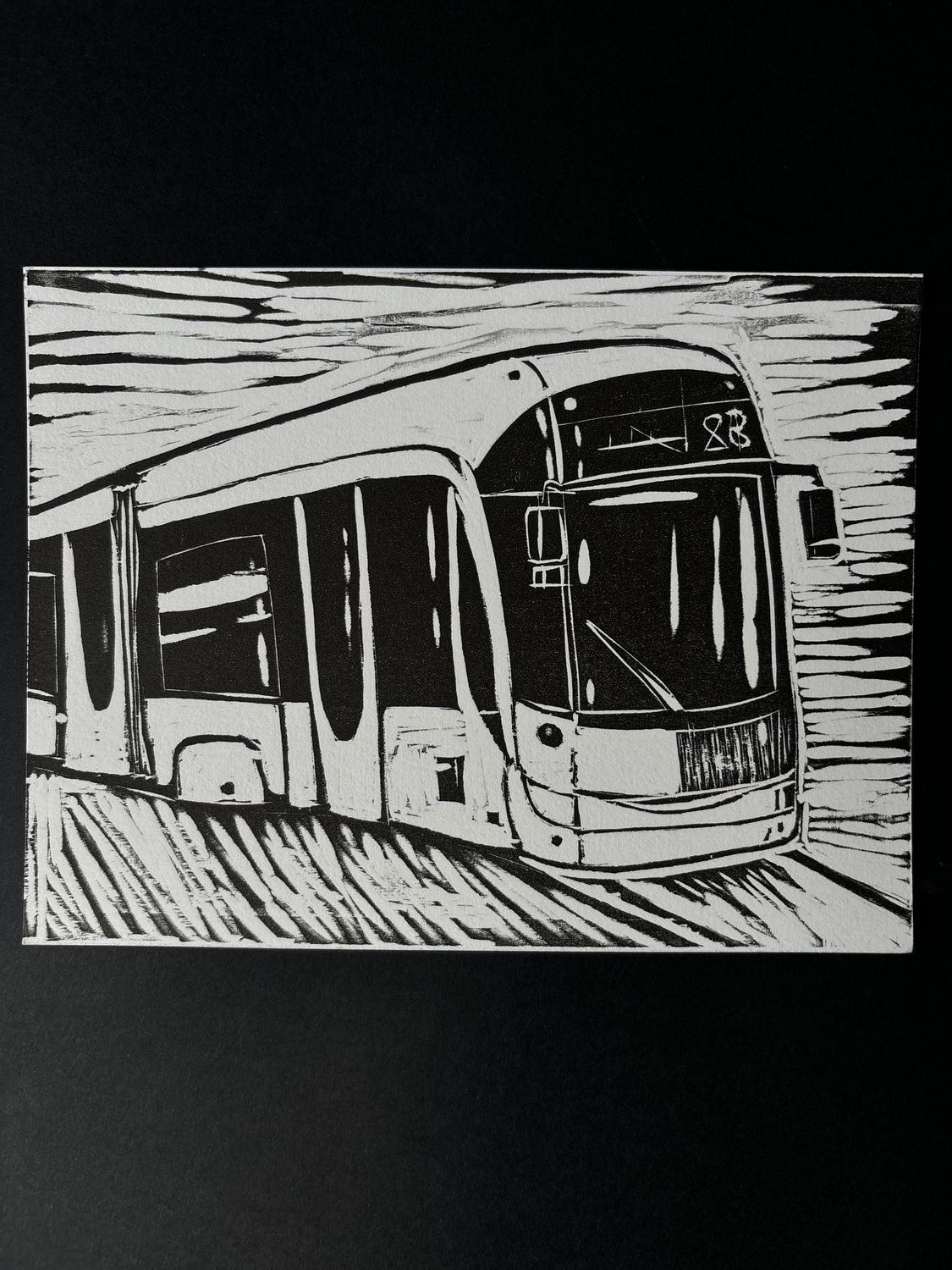 tram (black and white)