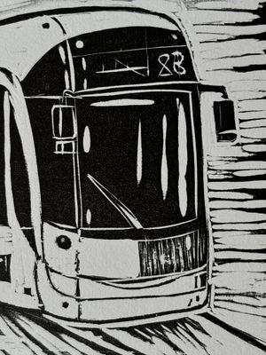 tram (black and white)