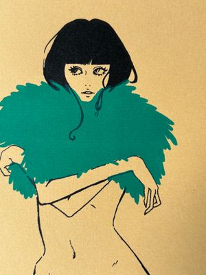 winter coat (green on yellow)