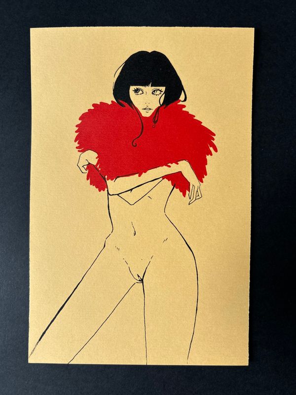 winter coat (red on yellow)