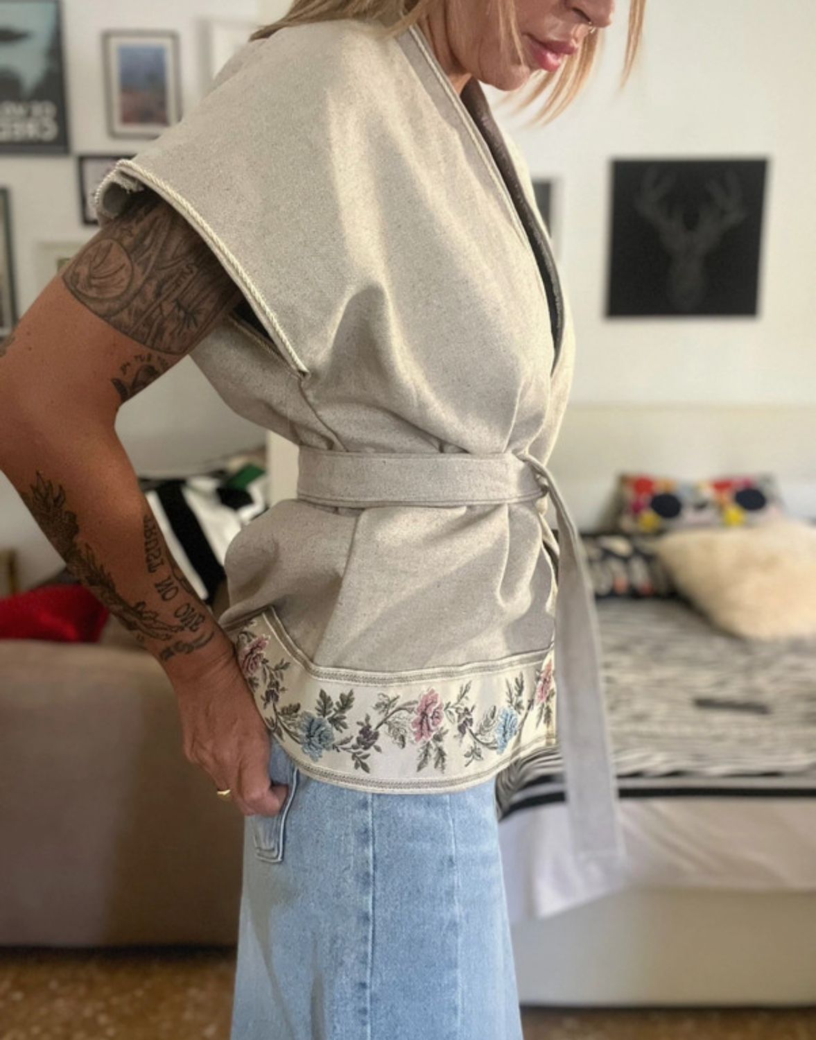 Kimono gilet sartoriale