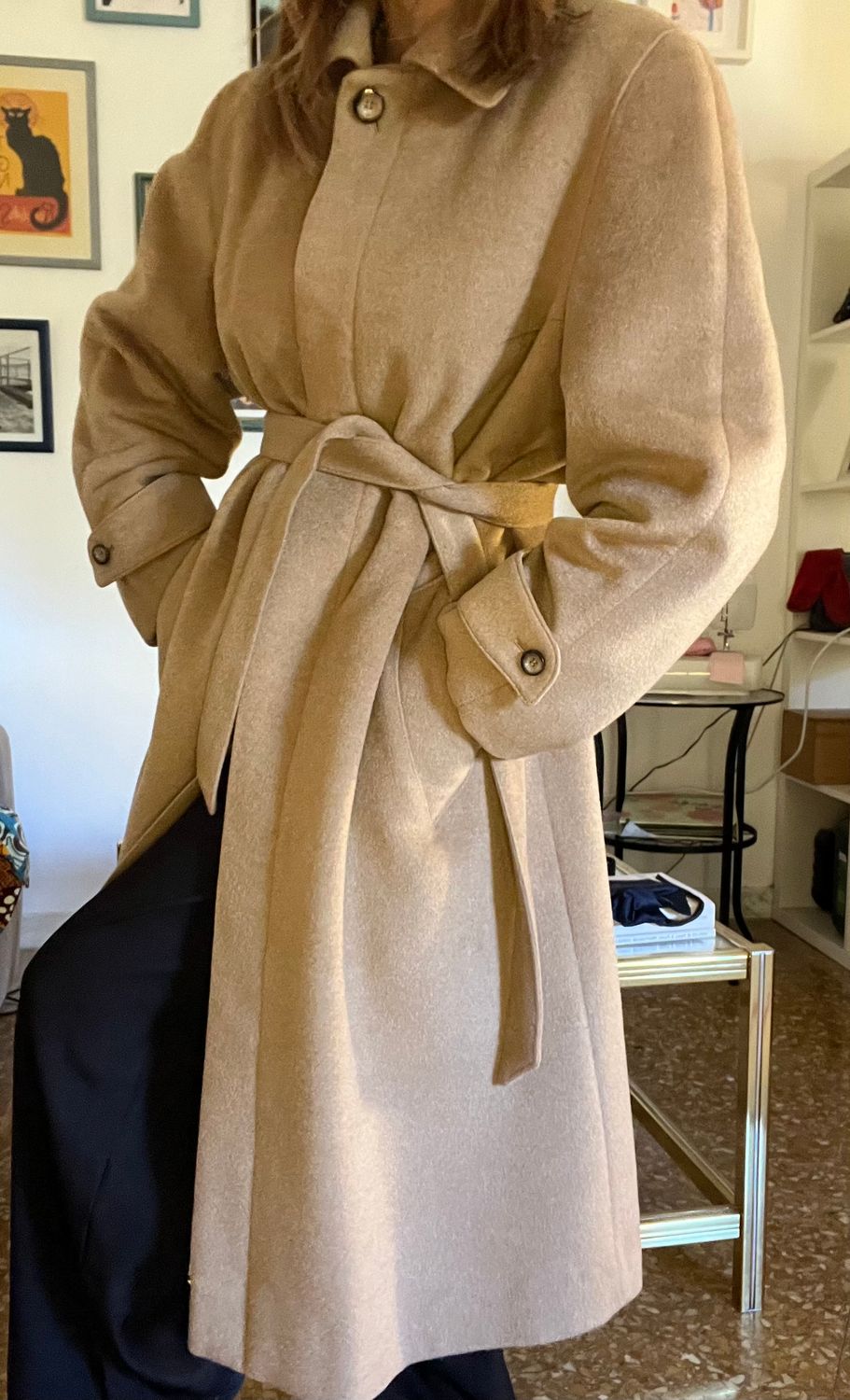 Cappotto minimal pura lana