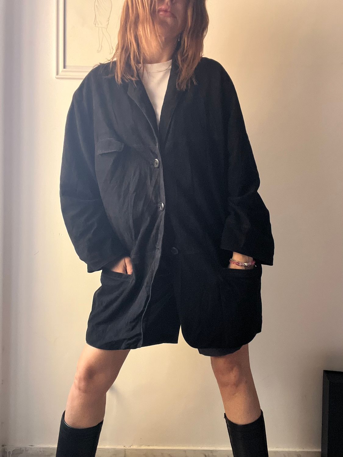Tranch camoscio nero