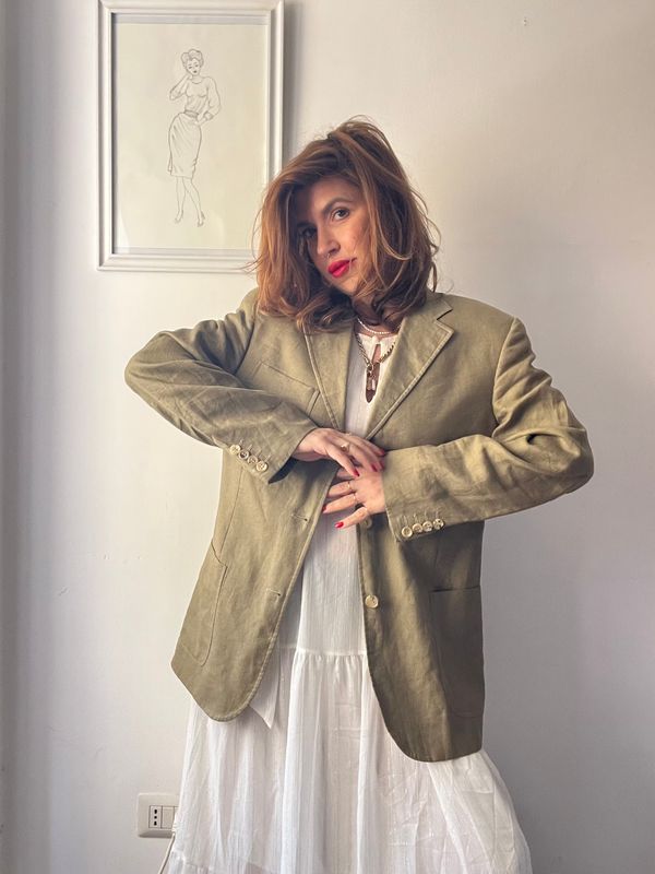 Blazer cachi sartoriale
