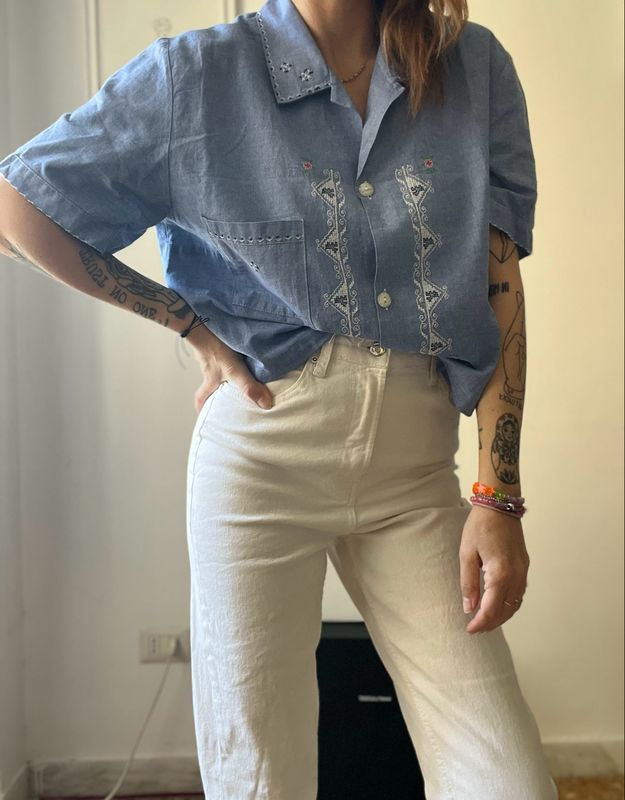 Camicia handmade vintage in cotone 100%