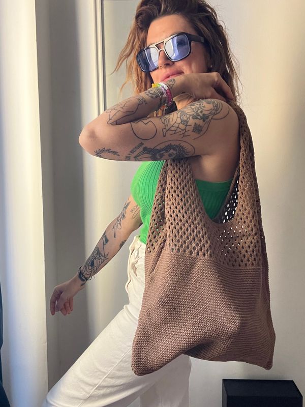 Borsa hobo traforata