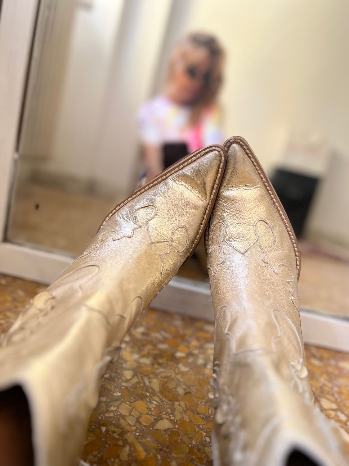 Silver boots