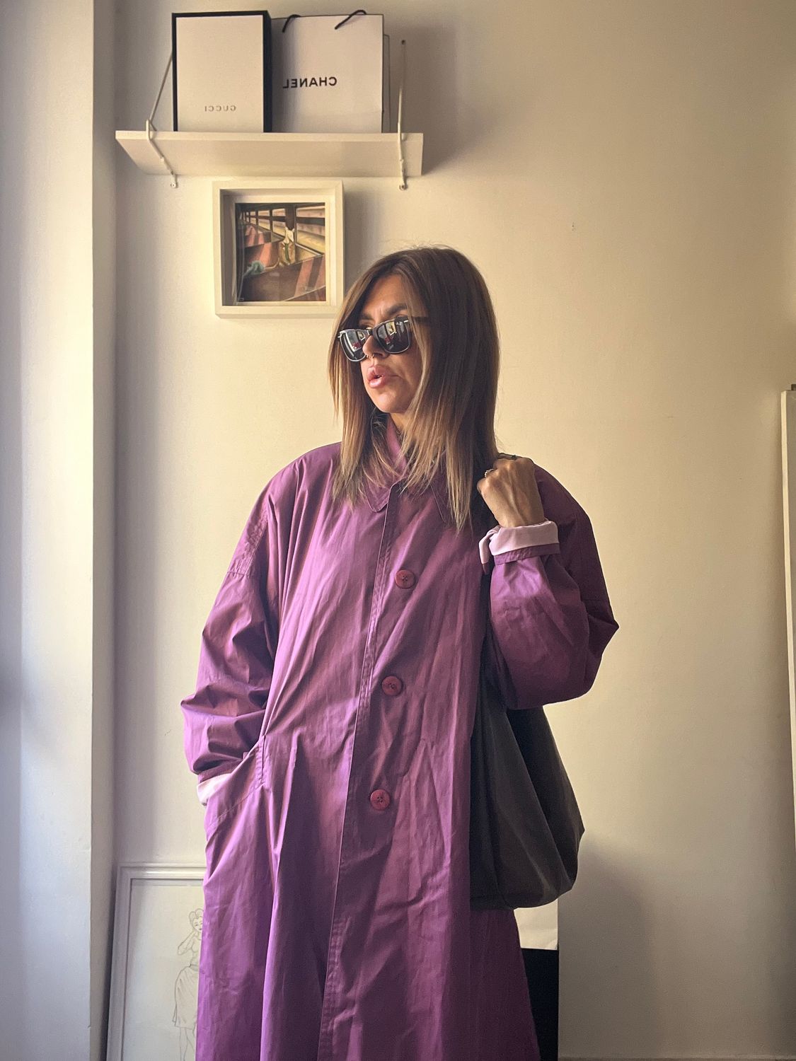 Trench vintage glicine