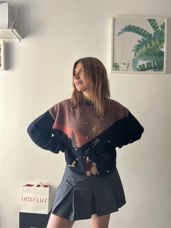 Snow holiday sweater