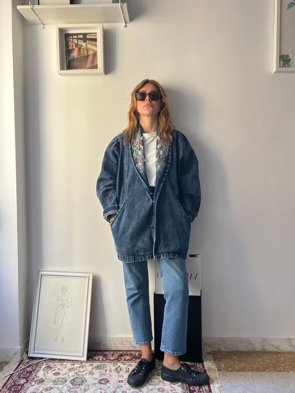 Giacca Denim con decorazioni