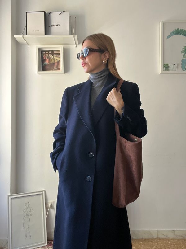 Cappotto blu scuro