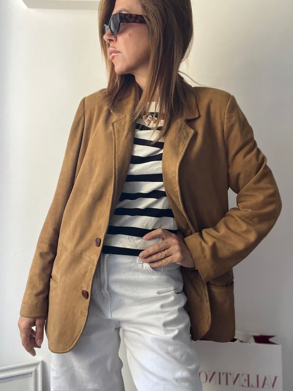 Suede blazer
