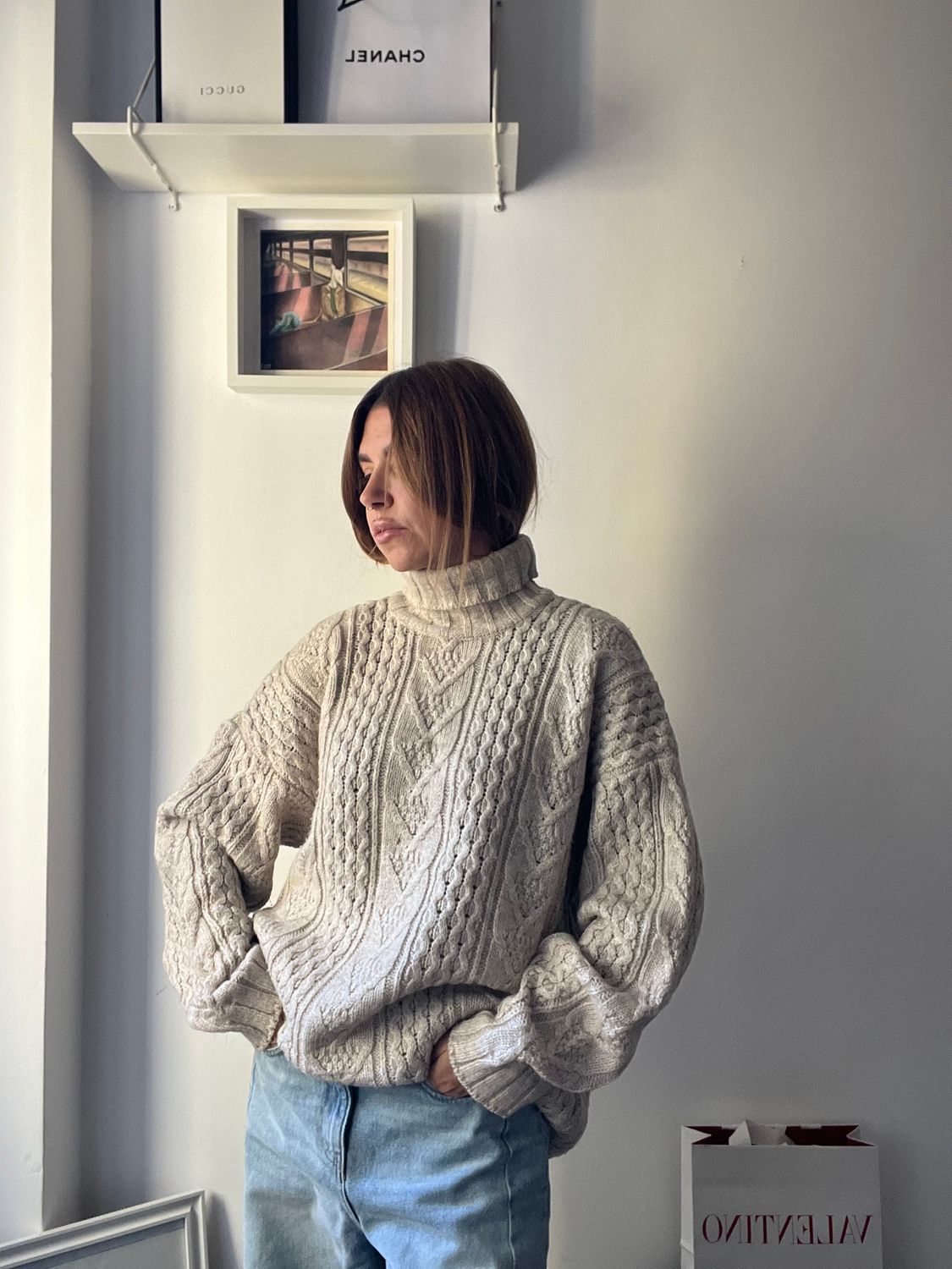 Maglione trecce