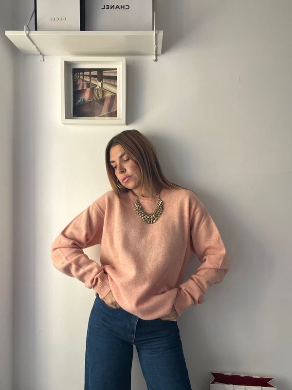 Peach mousse sweater