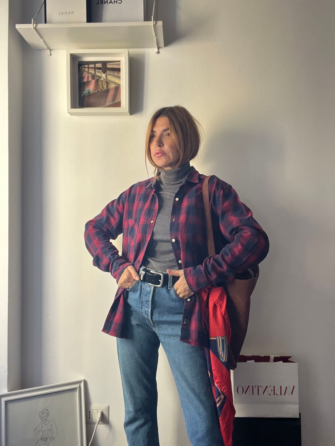 Camicia a quadri in flanella