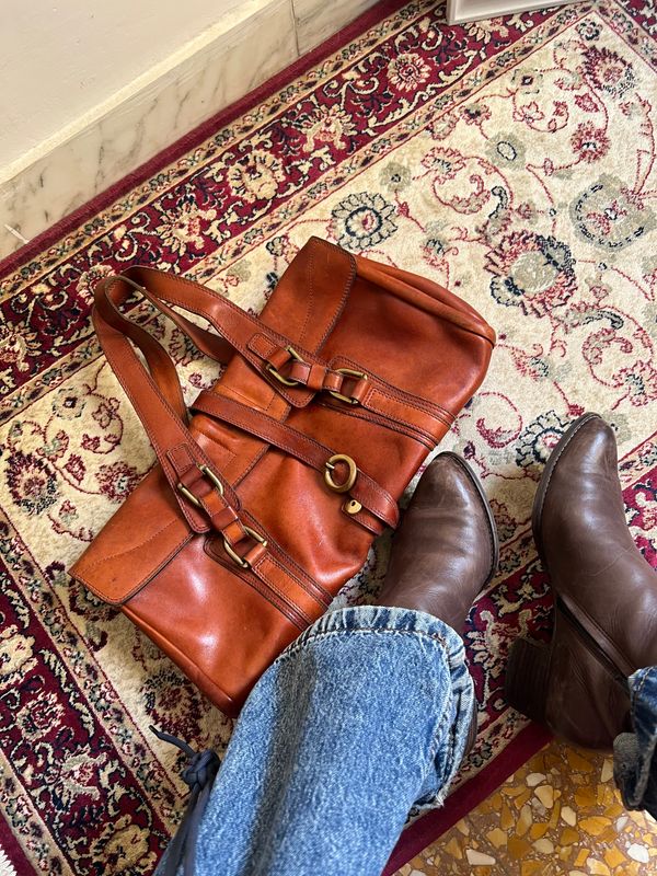 Baguette in cuoio vintage anni ’70