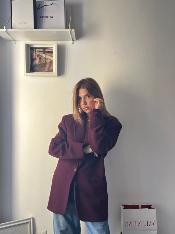 Blazer vintage burgundi