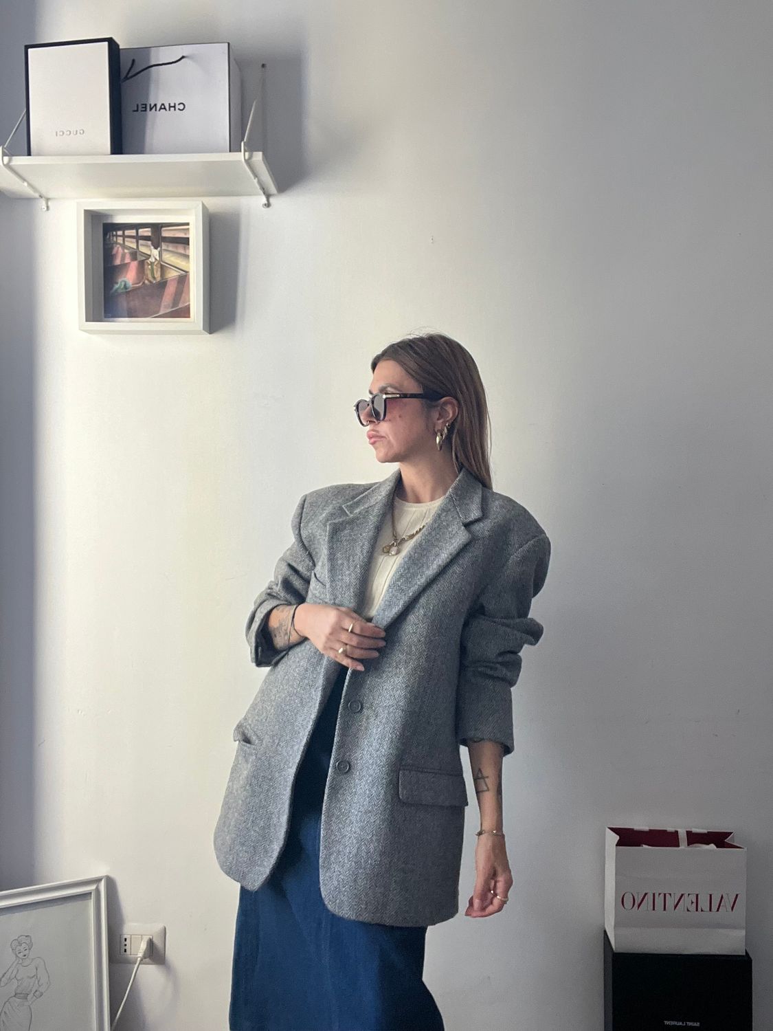 Blazer spigato anni 80