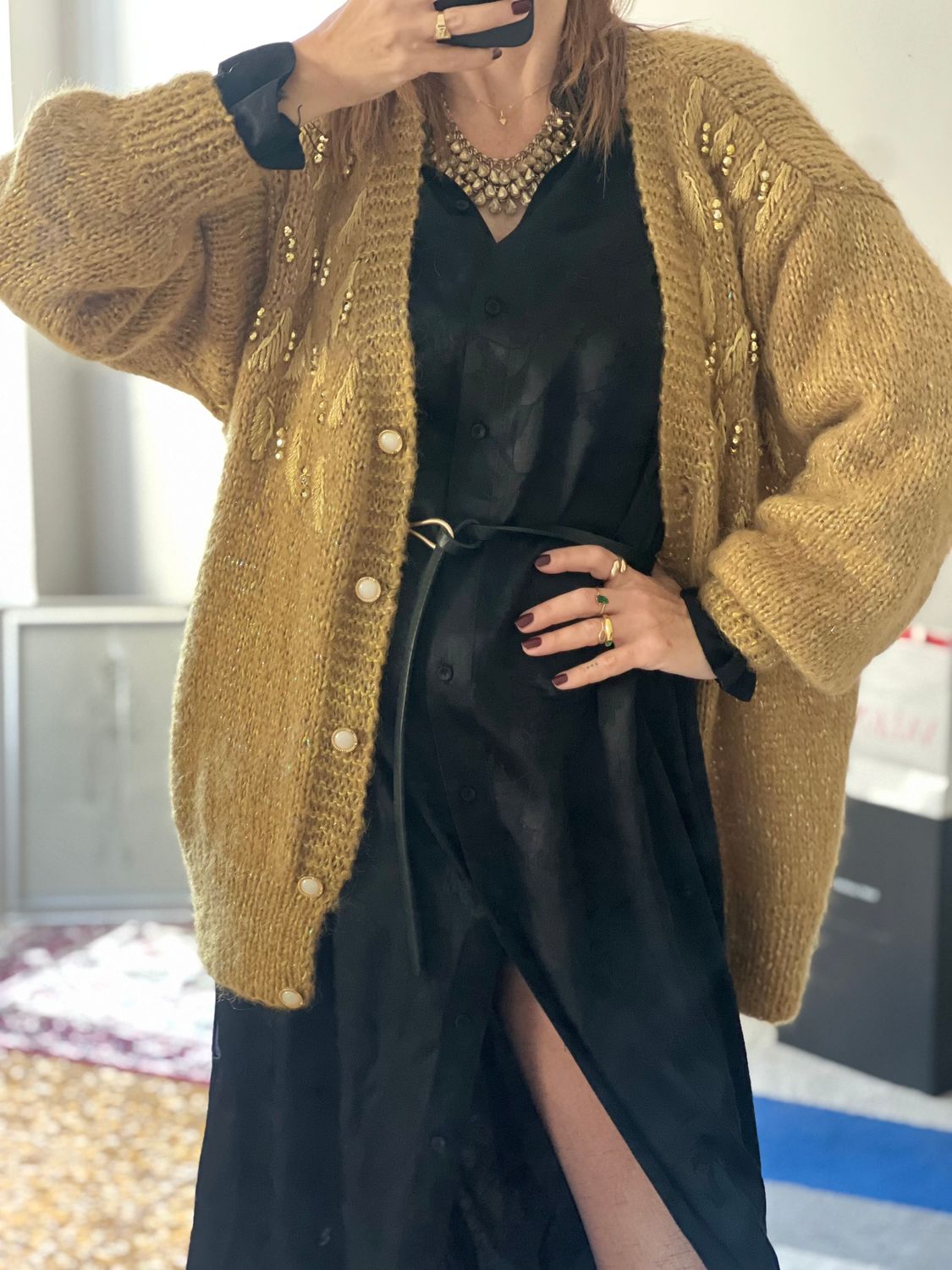 Cardigan vintage fatto a mano anni ‘80/‘90​