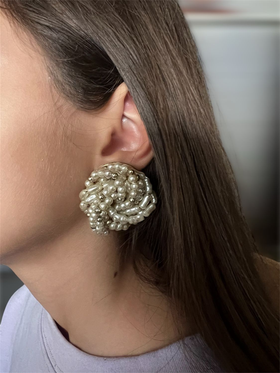 Orecchini intreccio di perle