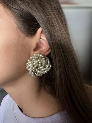 Orecchini intreccio di perle