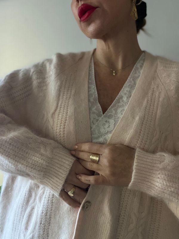 vintage cable sweater