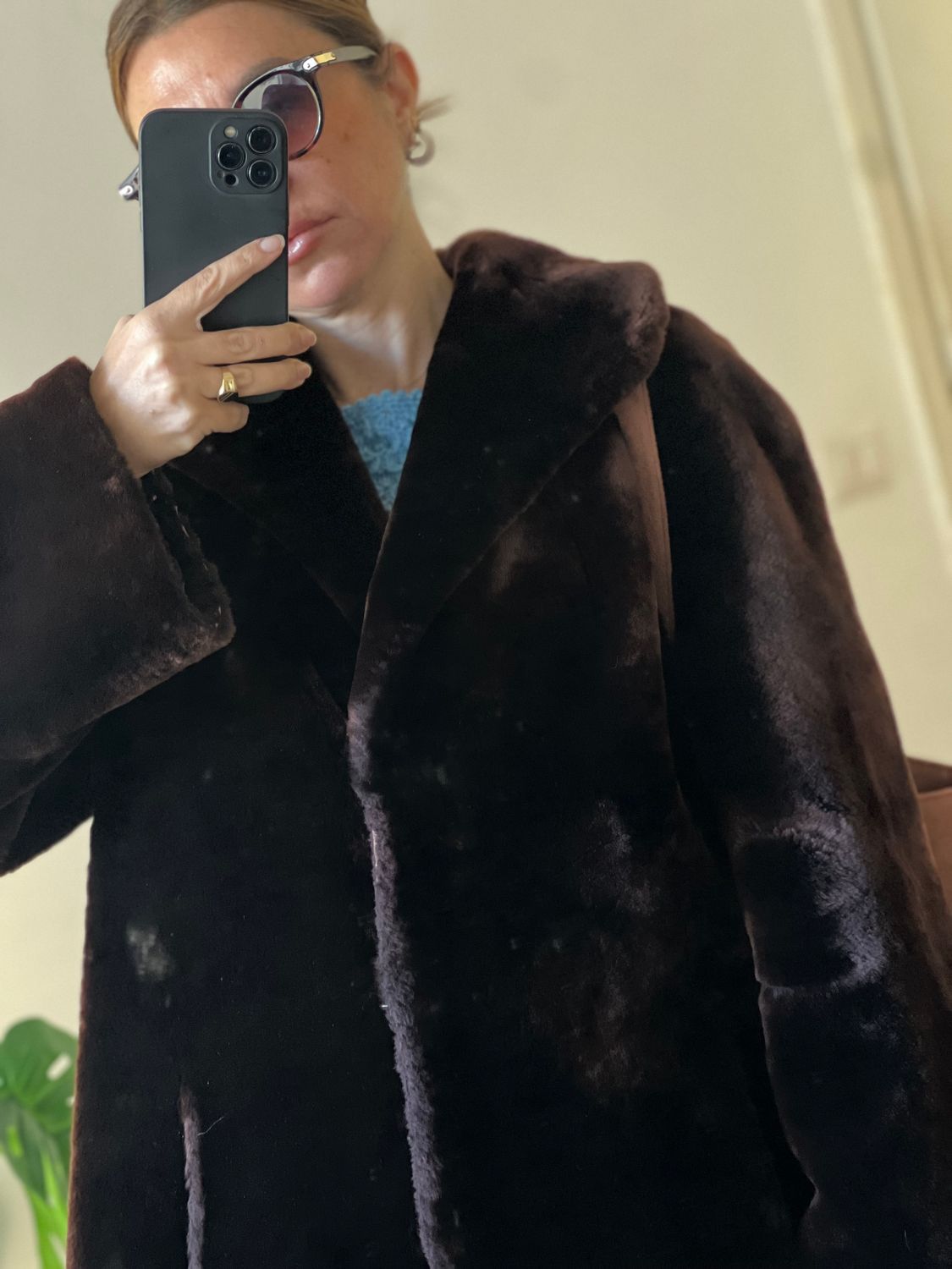 Pelliccia vintage cioccolato