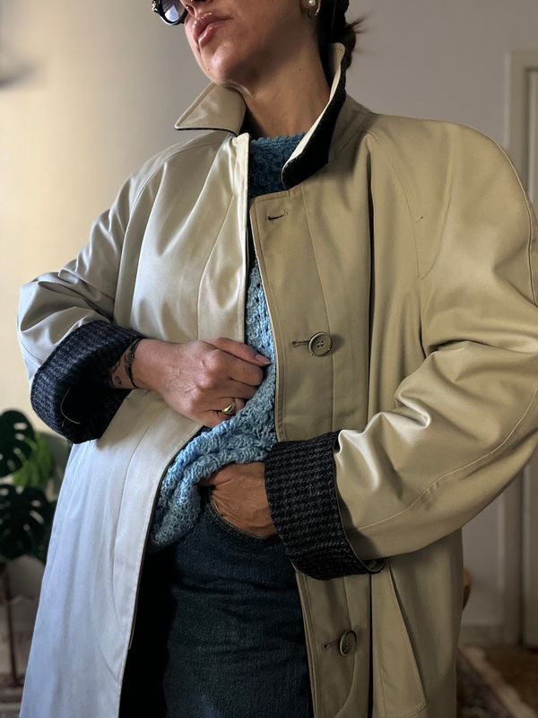 trench vintage reversibile