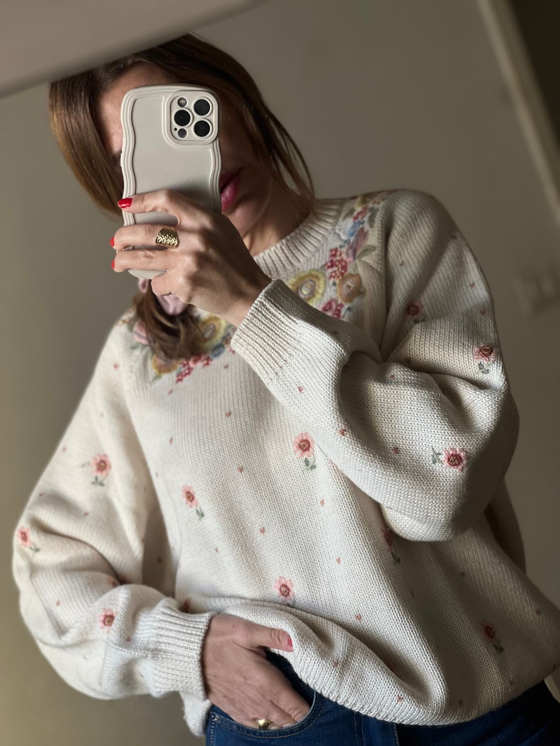 Vintage flower jumper