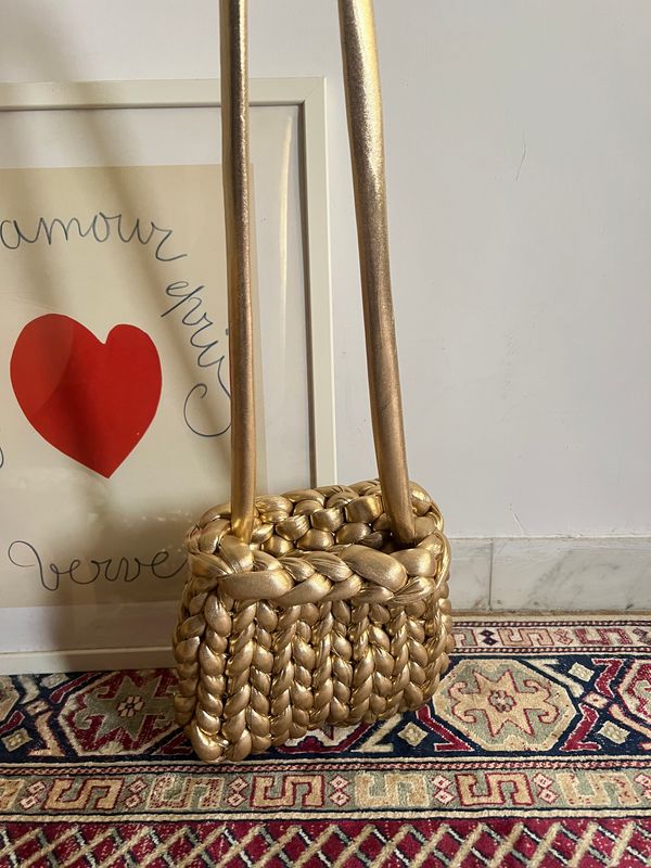 Borsa marshmallow dorata