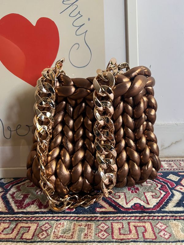 Borsa marshmallow bronzo