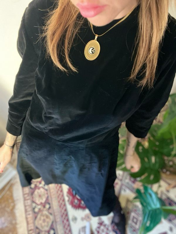 Velvet black dress
