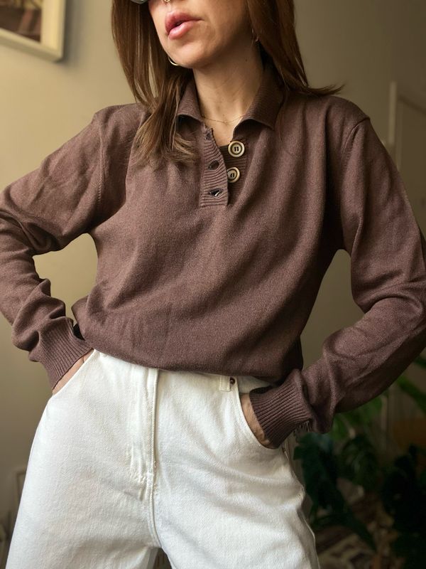 Polo brown sweater l