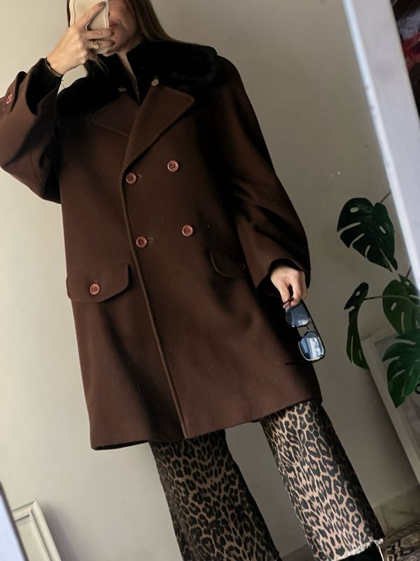 Chocolate wool coat