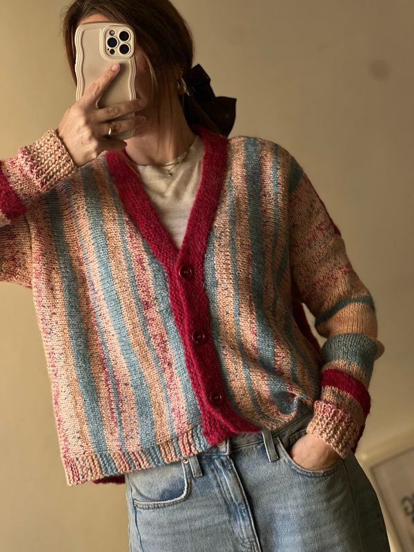 Cardigan handmade in lana