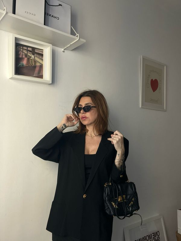 GIACCA VINTAGE CON BOTTONI DORATI