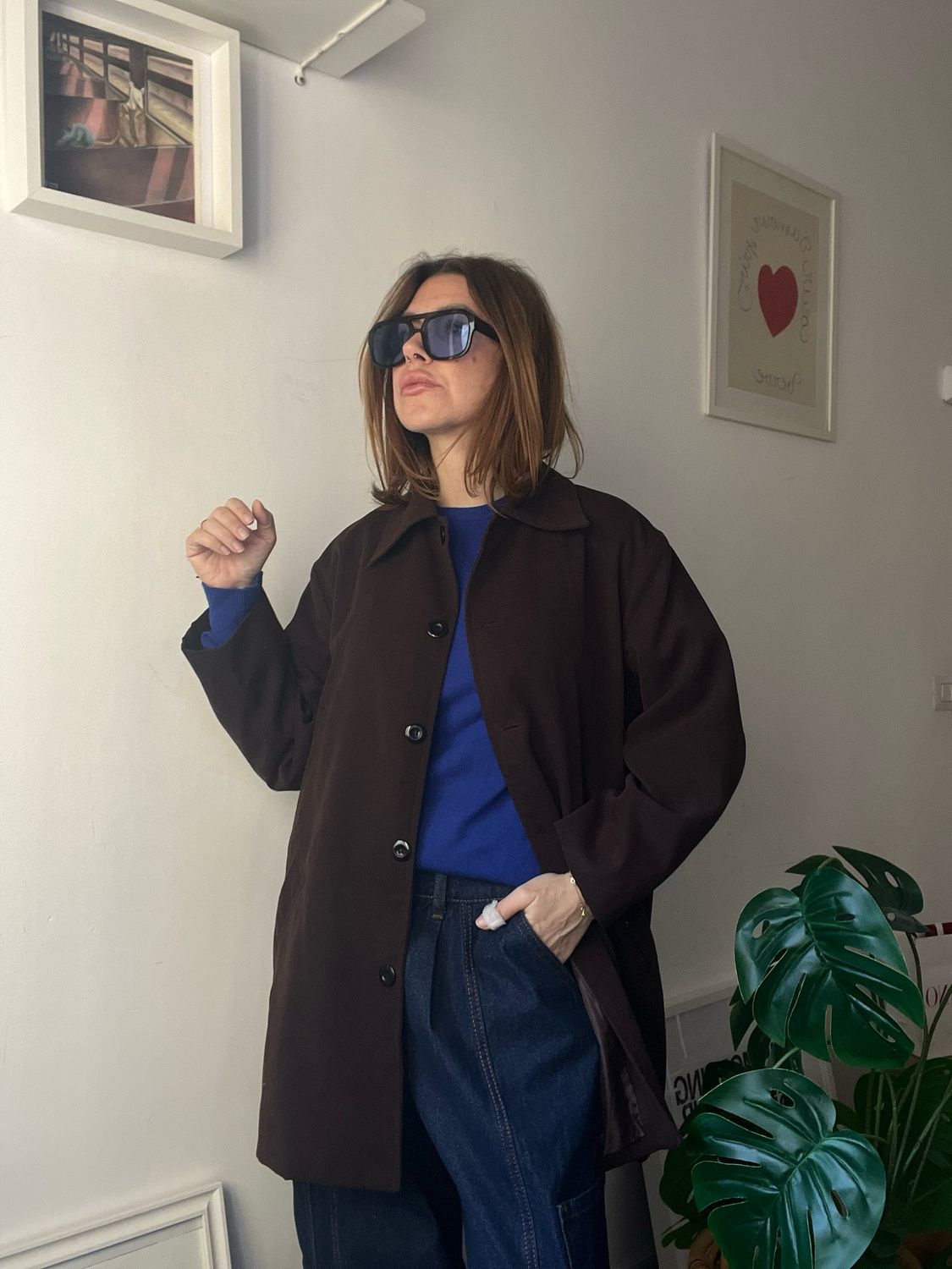 FAUX SUEDE BROWN JACKET