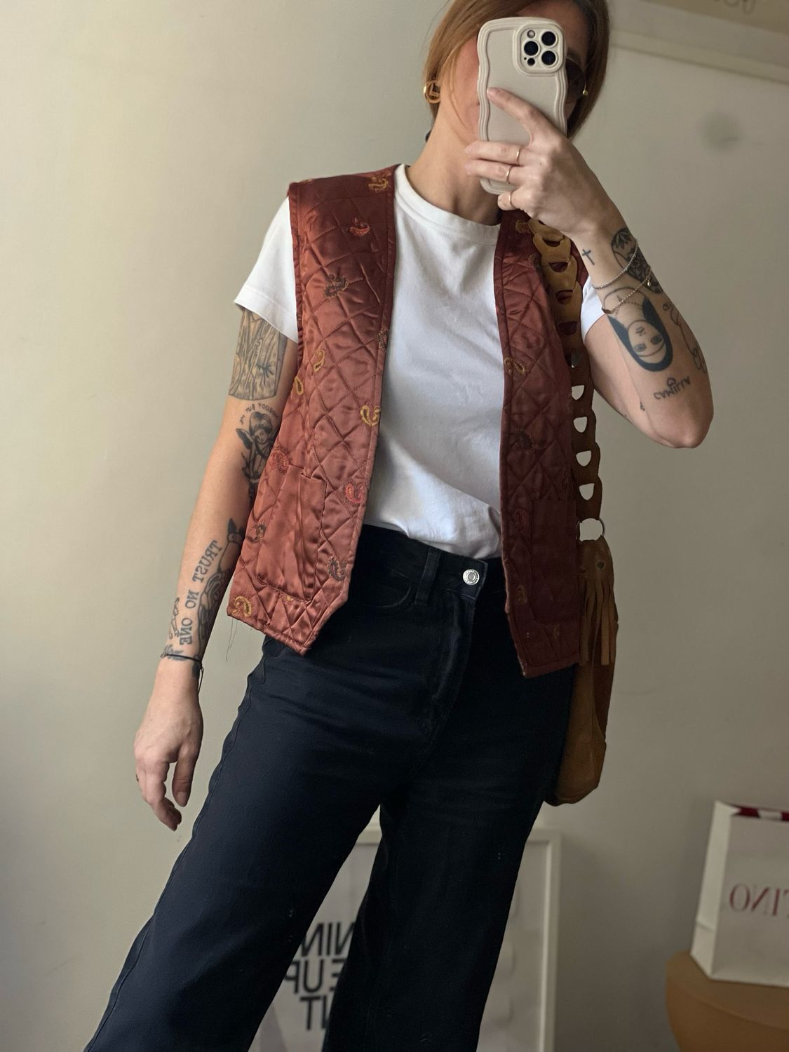 QUILTED PAISLEY VEST