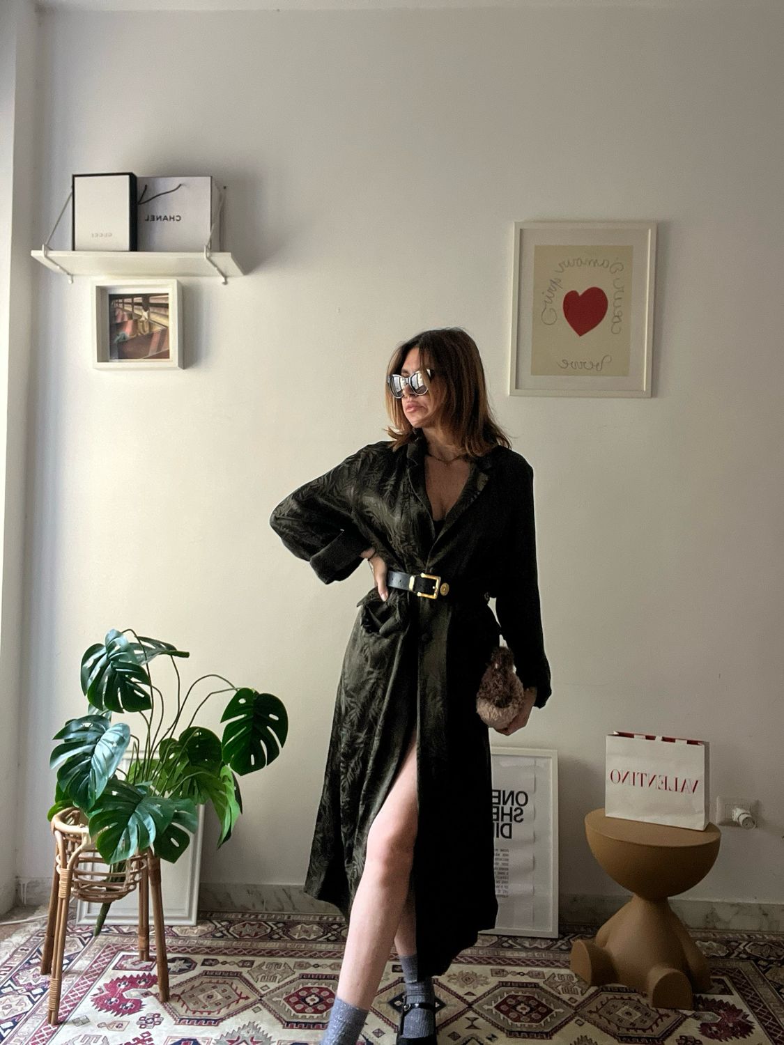 3-IN-1 LEAF PRINT CHEMISIER