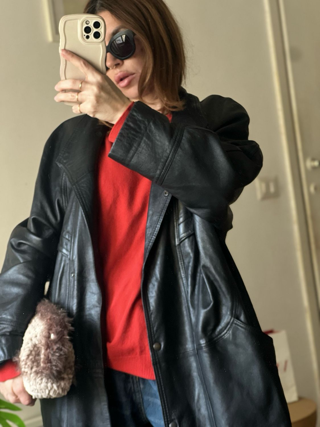 VINTAGE LEATHER TRENCH