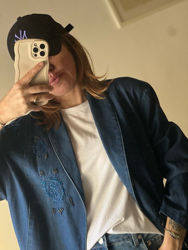 VINTAGE EMBROIDERED DENIM JACKET