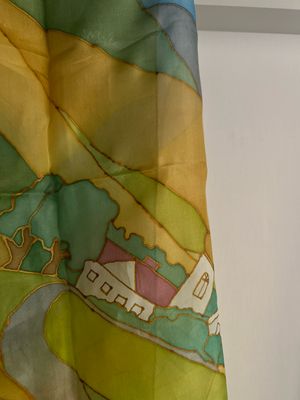 Hand-Painted Silk foulard
