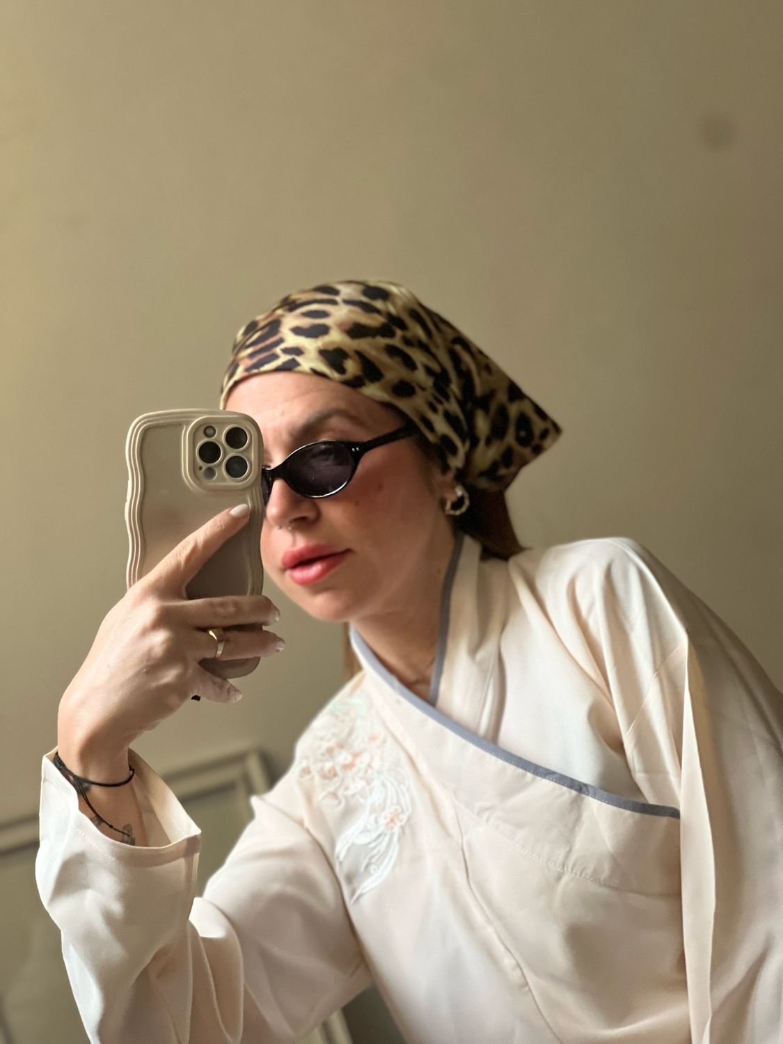 Foulard leopardato